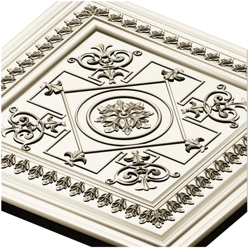 Classic Square Rosette - STL 3D model for CNC