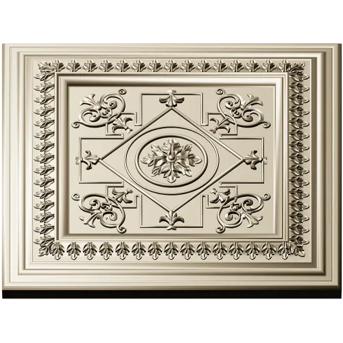Classic Square Rosette - STL 3D model for CNC