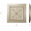 Classic Square Rosette - STL 3D model for CNC