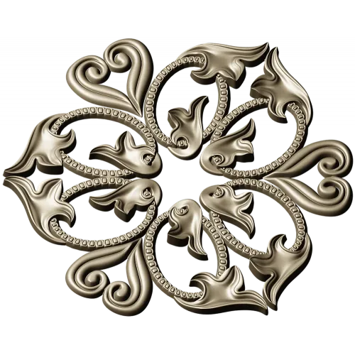 Regal Fleur Rosette - STL 3D model for CNC carving