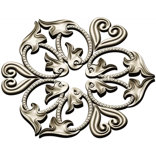 Regal Fleur Rosette - STL 3D model for CNC carving