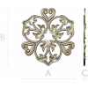 Regal Fleur Rosette - STL 3D model for CNC carving
