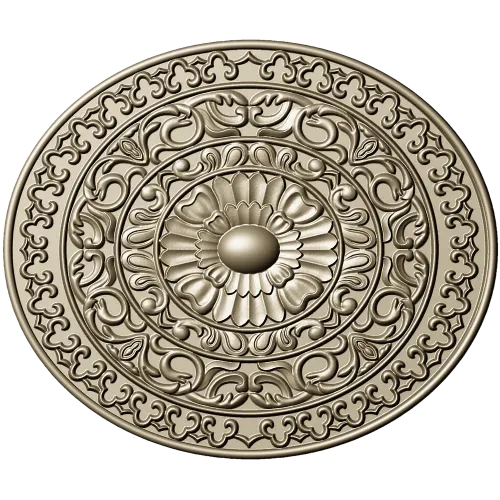 Розетка "Солнечный медальон" - 3D STL для ЧПУ
