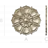 Decorative Floral Rosette STL for CNC - High Relief 3D Model