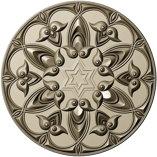 Ornamental Star Rosette STL 3D Model for CNC
