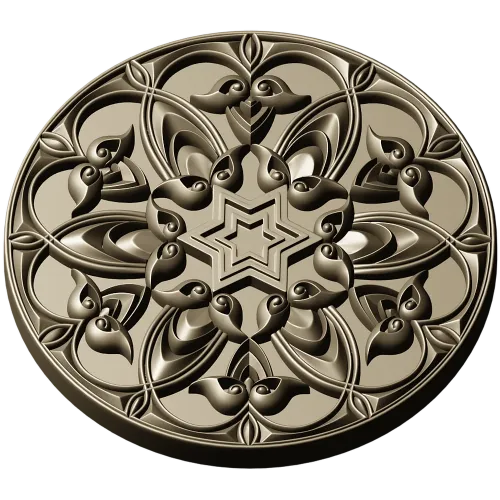 Ornamental Star Rosette STL 3D Model for CNC