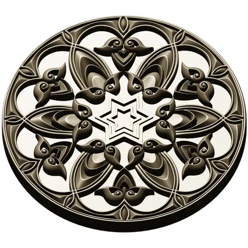 Ornamental Star Rosette STL 3D Model for CNC