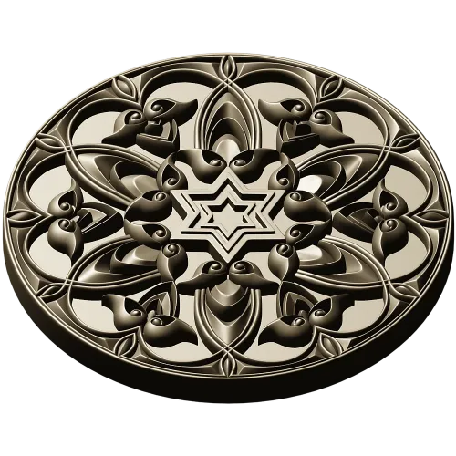 Ornamental Star Rosette STL 3D Model for CNC