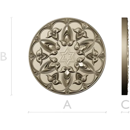 Ornamental Star Rosette STL 3D Model for CNC