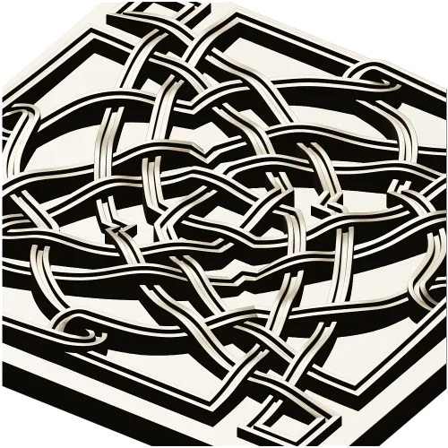 Square Celtic Rosette STL for CNC