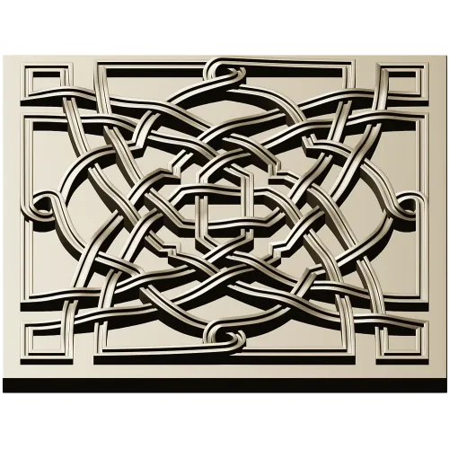 Square Celtic Rosette STL for CNC