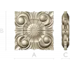 Square Floral Rosette STL for CNC
