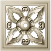 Ornamental Square Rosette STL for CNC