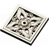 Ornamental Square Rosette STL for CNC