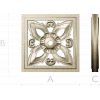 Ornamental Square Rosette STL for CNC