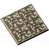 Baroque Spiral Rosette Panel STL 3D Model for CNC