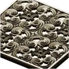 Baroque Spiral Rosette Panel STL 3D Model for CNC