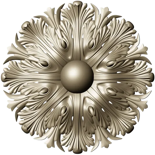 Acanthus Sun Rosette - STL 3D model for CNC milling