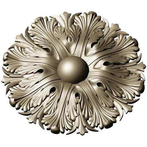Acanthus Sun Rosette - STL 3D model for CNC milling