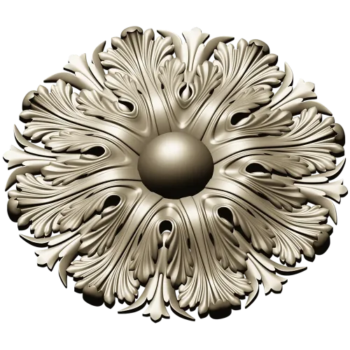 Acanthus Sun Rosette - STL 3D model for CNC milling