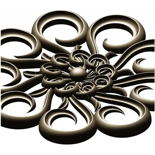 Aurora Rosette - decorative rosette 3D STL for CNC