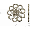 Aurora Rosette - decorative rosette 3D STL for CNC