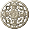Round Floral Rosette STL model for CNC