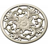 Round Floral Rosette STL model for CNC