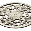 Round Floral Rosette STL model for CNC