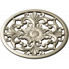 Round Floral Rosette STL model for CNC