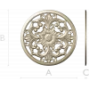 Round Floral Rosette STL model for CNC