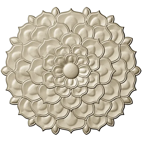Floral Rosette Relief STL for CNC Router
