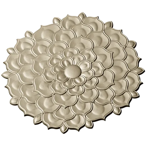Floral Rosette Relief STL for CNC Router