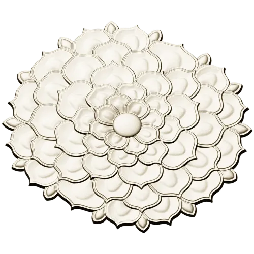 Floral Rosette Relief STL for CNC Router