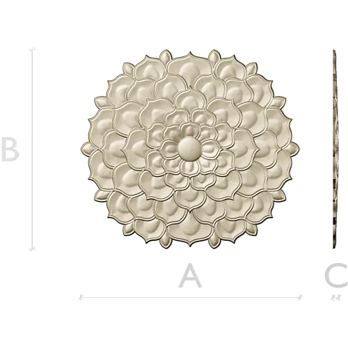 Floral Rosette Relief STL for CNC Router