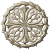 Ornamental Round Rosette - STL 3D Model for CNC Milling