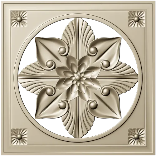 Starflower Rosette - STL 3D model for CNC