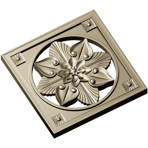 Starflower Rosette - STL 3D model for CNC