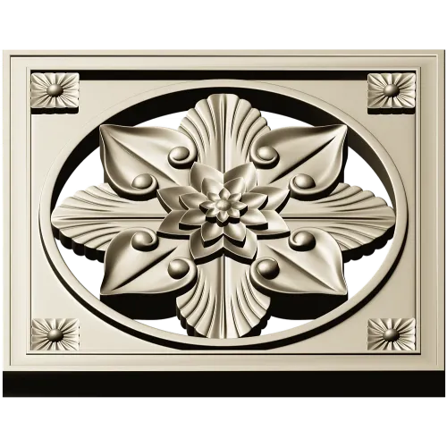 Starflower Rosette - STL 3D model for CNC