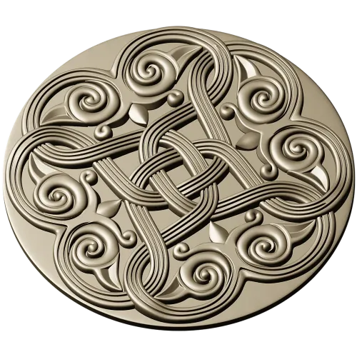 Celtic Knot Rosette STL 3D Model for CNC