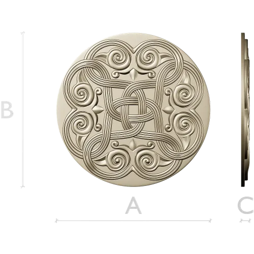 Celtic Knot Rosette STL 3D Model for CNC