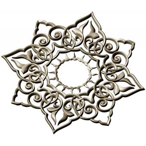 Sunburst Lace Rosette STL for CNC carving