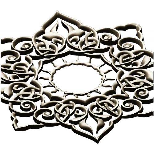 Sunburst Lace Rosette STL for CNC carving