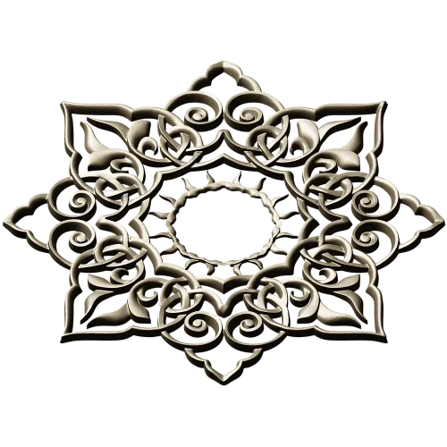 Sunburst Lace Rosette STL for CNC carving