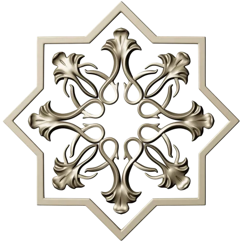 Starflower Rosette - STL 3D model for CNC