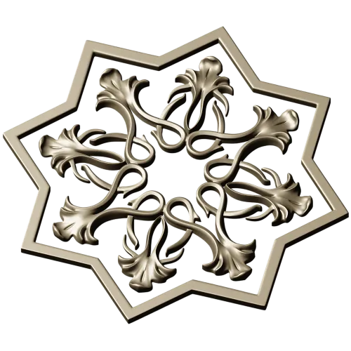 Starflower Rosette - STL 3D model for CNC