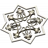 Starflower Rosette - STL 3D model for CNC