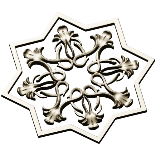 Starflower Rosette - STL 3D model for CNC