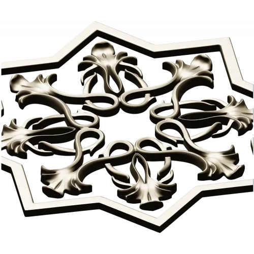 Starflower Rosette - STL 3D model for CNC