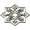 Starflower Rosette - STL 3D model for CNC